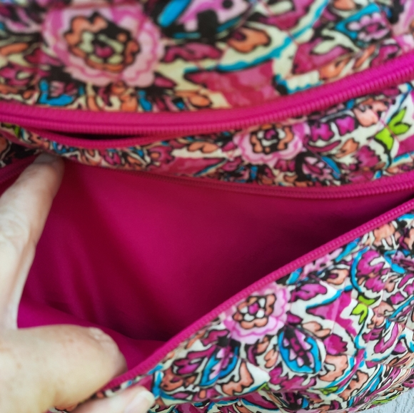 Vera Bradley Pink and Floral Medium Size Handbag - Picture 5 of 7